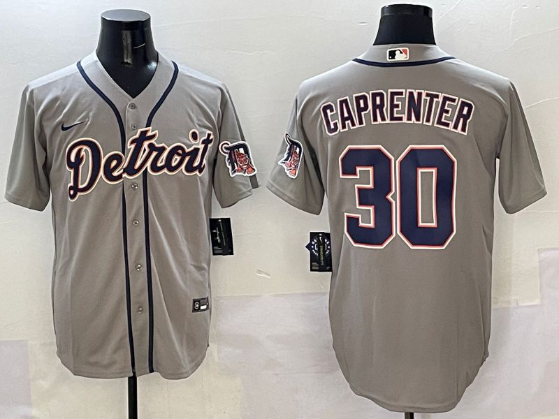 Men Detroit Tigers #30 Caprenter Grey Game Nike 2025 MLB Jersey style 5072->los angeles dodgers->MLB Jersey